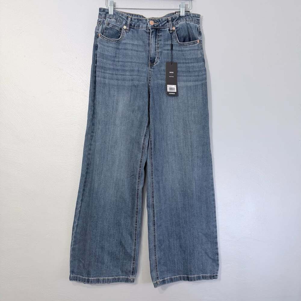 Express Wide Leg Mid Rise Jeans women’s 10